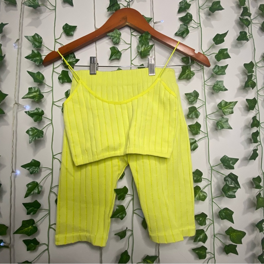 Zara sports bra and biker shorts set